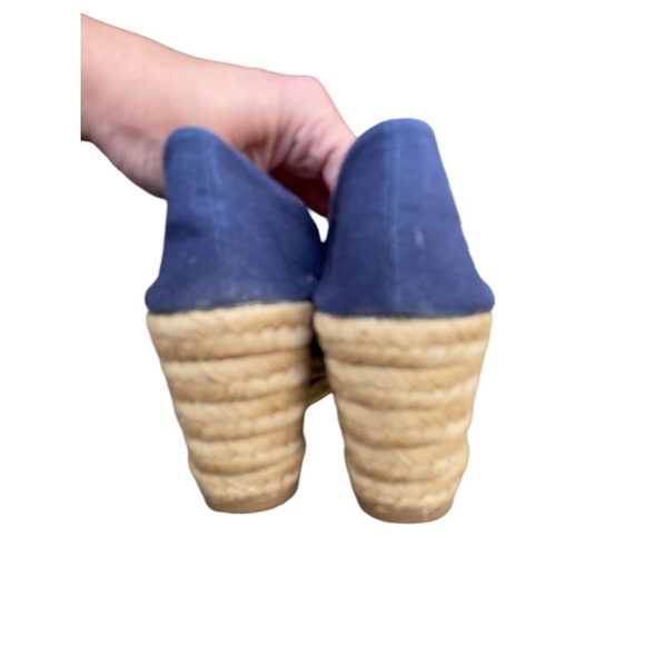 Tory Burch wedge navy espadrille shoes size 38 - Picture 4 of 7